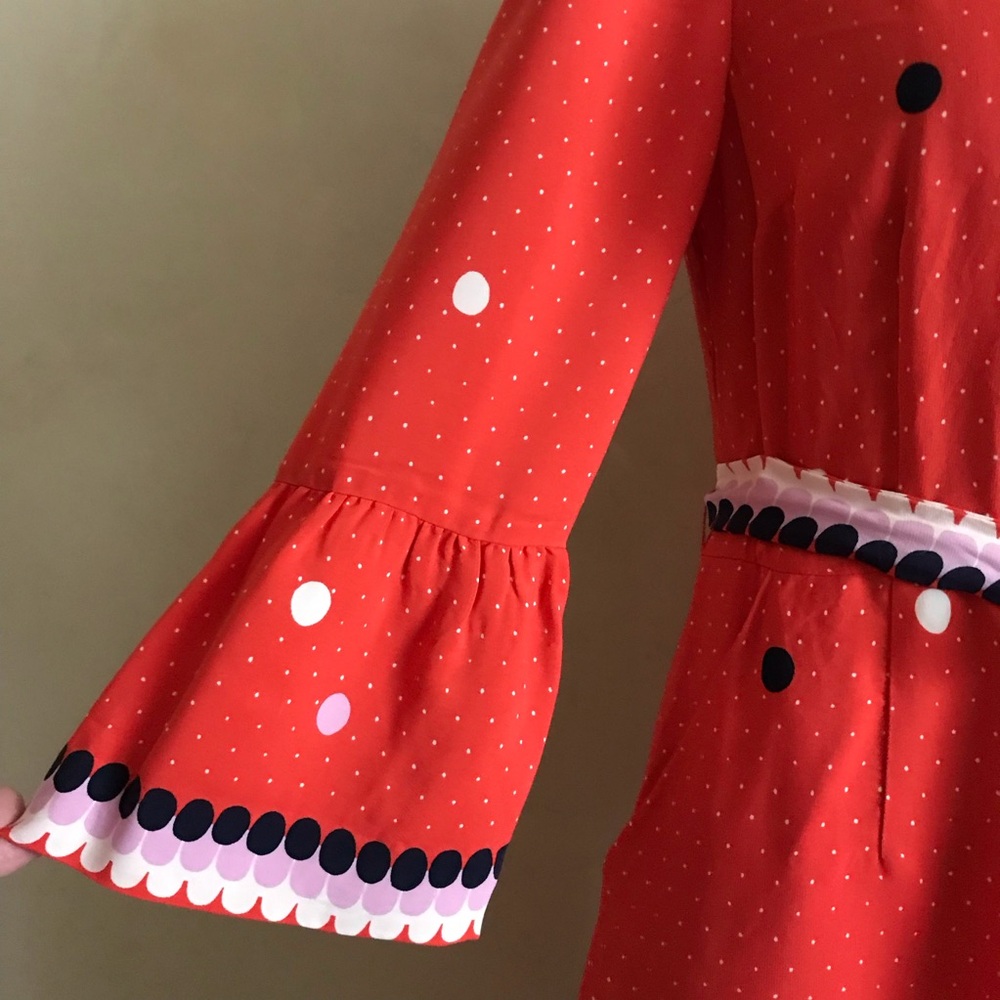 Boden Polka Dot Dress with Belt - Picture 2 of 6